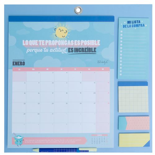 Mr.Wonderful - Calendario da parete magnetico 2024 blu - Portami