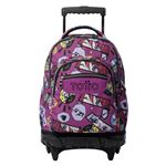 Mochila Totto Rue Bomper Renglones Kitsune