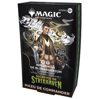 MAGIC: THE GATHERING - SECRETS OF STRIXHAVEN - INFLUENCIA DE PLUMARGENTUM COMMANDER DECK - ESPAÑOL MAGIC: THE GATHERING - SECRETS OF STRIXHAVEN - INFLUENCIA DE PLUMARGENTUM COMMANDER DECK - ESPAÑOL