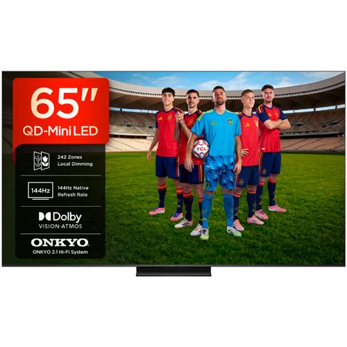 TV QD-Mini LED 65" - TCL 65C6K Pro, UHD 4K, AiPQ Pro Processor (MT9653), Smart con Google TV, Dolby Vision-Atmos, Negro
