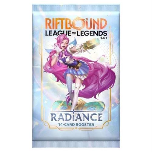 Sobre de cartas league of legends riftbound: radiance sleeved booster inglés