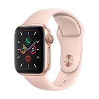 Apple Watch S5 40 mm LTE Caja de aluminio en oro y Correa deportiva Rosa arena