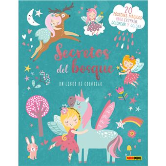 Secretos Del Bosque-Libro Para Colorear Con Laminas Extraíbl