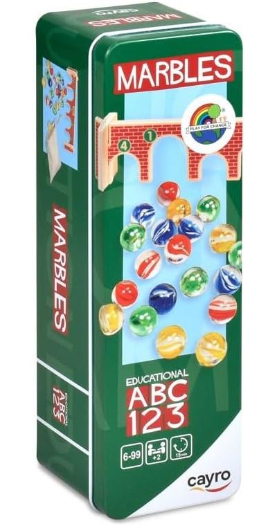 Juego de mesa marbles metal box