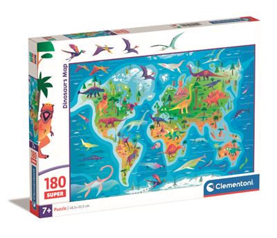 Clementoni puzzle 180 piezas super dinosaurs map