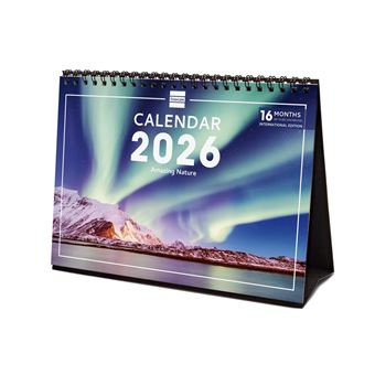 Calendario Sobremesa Finocam Imágenes Ene-Dic 2026 S - 210x150 mm Mes Vista Nature Internacional - 1