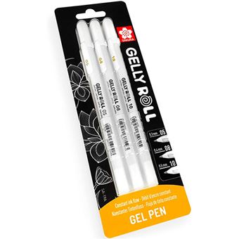 Bolígrafos Sakura Gelly Roll 0.5, 0.8, 10 blanco - Bolígrafo roller - Los  mejores precios