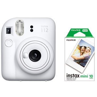 Kit Cámara instantánea Fujifilm Instax Mini 12 Blanco arcilla + Carga de película de 10 fotos - 1