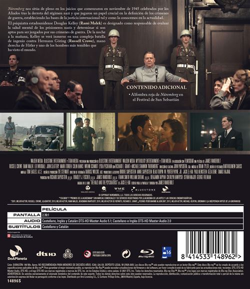 Núremberg - Blu-ray - James Vanderbilt - Russell Crowe - Rami