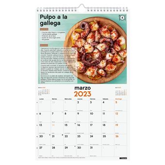 Calendario de pared 2023 Finocam espiral 25x40 Recetas - Calendario,  horario - Los mejores precios | Fnac