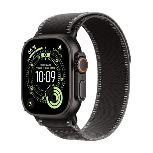 Apple Watch Ultra 3 Gps + Cellular 49mm Caja Titanio Negro Y Correa Trail Loop Negro/charcoal - Talla S/m