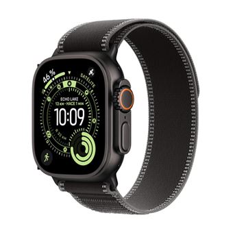Apple Watch Ultra 3 GPS + Cellular 49mm Caja Titanio Negro y Correa Trail Loop Negro/Charcoal - Talla S/M