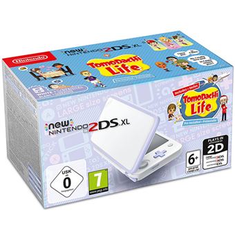 New Nintendo 2DS XL Blanco - Lavanda + Tomodachi