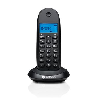 Teléfono inalámbrico Dect Motorola C1001CB+ Negro