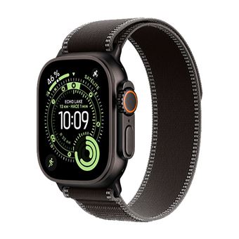 Apple Watch Ultra 3 GPS + Cellular 49mm Caja Titanio Negro y Correa Trail Loop Negro/Charcoal - Talla M/L - 1