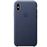 Funda Apple Leather Case Azul Noche para iPhone Xs_0