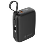 Powerbank Muvit For Change MCCHP0015 20000mAh USB-A 22W + USB-C Power Delivery 65W + 2 Cables integrados USB-C (PD65W y PD22W) Negro