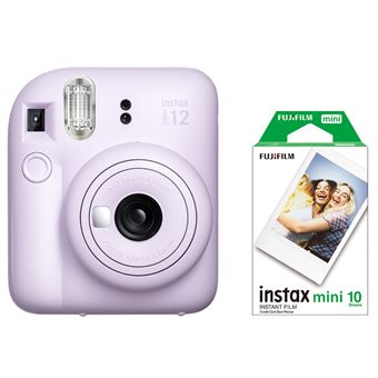 Kit Cámara instantánea Fujifilm Instax Mini 12 Lila púrpura + Carga de película de 10 fotos