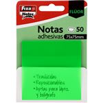 Pack 50 Notas Adhesivas Grafoplas 75x75mm Verde Neon