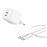 Cargador de pared dual Belkin BoostCharge Pro 50W USB-C GaN Power Delivery + Cable USB-C 1m Blanco