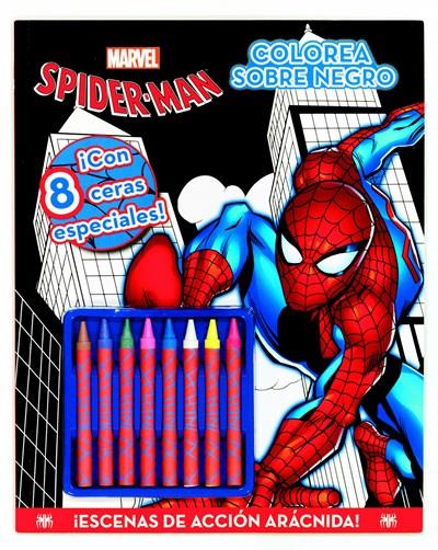 Spider-Man. Colorea sobre negro