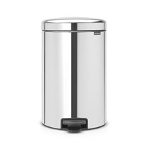Cubo de basura con pedal Brabantia Newlcon 20 L Acero pulido