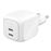 Cargador de pared dual Belkin BoostCharge Pro 50W USB-C GaN Power Delivery Blanco