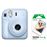 Kit Cámara instantánea Fujifilm Instax Mini 12 Azul pastel + Carga de película de 10 fotos