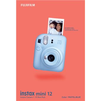 Kit Cámara instantánea Fujifilm Instax Mini 12 Azul pastel + Carga