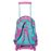 Mochila escolar Totto con ruedas renglones corazones multicolor_2