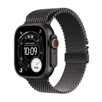 Apple Watch Ultra 3 GPS + Cellular 49mm Caja Titanio Negro y Correa Milanese Loop Negro - Talla L