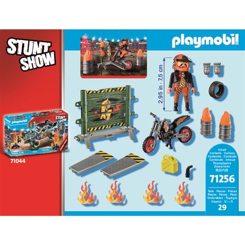 PLAYMOBIL STUNT SHOW 71256 STARTER PACK STUNTSHOW MOTO CON PARED