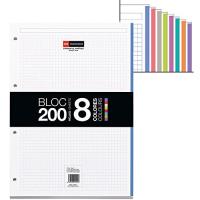 Hojas de recambio Miquelrius 200 hojas 8 colores