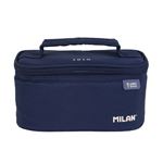 Bolsa Isotérmica Porta Alimentos Pequeña 1,5l Milan Serie 1918 Con 1 Recipiente Azul Marino