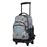 Mochila escolar Totto con ruedas renglones newspaper_1