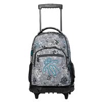 Mochila escolar Totto con ruedas renglones newspaper