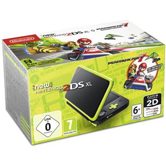New Nintendo 2DS XL Negro - Verde + Mario Kart 7