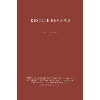 Residue Reviews - 1
