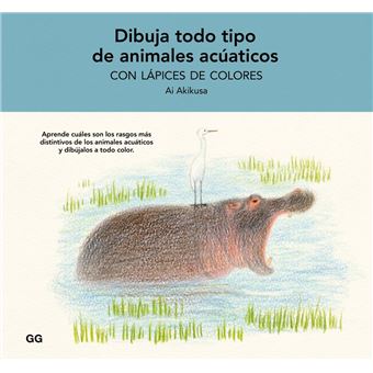 Dibuja todo tipo de animales acuáticos con lápices de colore