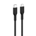 Cable de carga trenzado Belkin BoostCharge Pro USB-C a micro-USB 1m Negro