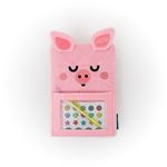 Mr Wonderful Libreta A5 Peluche Con Bolsillo Y Extras Lazy Cerdito