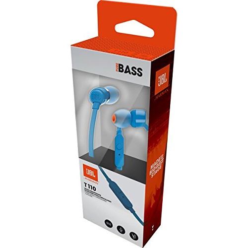 Auriculares JBL T110 Azul - Auriculares in ear cable con micrófono - Los  mejores precios