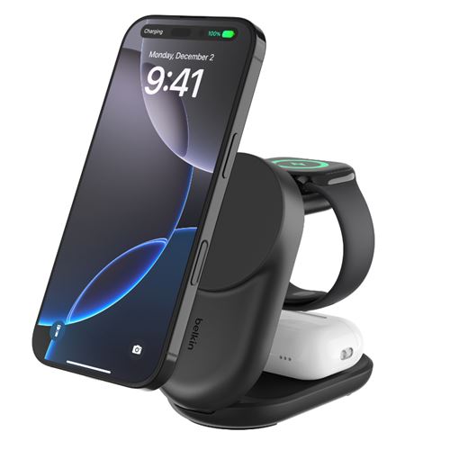Belkin Ul.charg. 3in1 Mag. 25w Bl