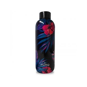 Botella Puro Icon Acero inoxidable Tropical flowers 500 ml
