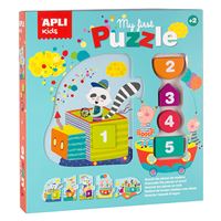 Puzle tren y bloques de madera Apli Kids