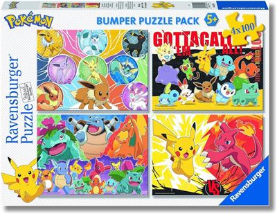 Puzzle ravensburger pokémon 4x100 bumper pack