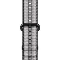 Correa Apple Watch Band Nailon trenzado de rayas Negro (38 mm)
