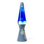 Lámpara de lava Fisura Bullet Mundo Líquido azul/Lava blanca