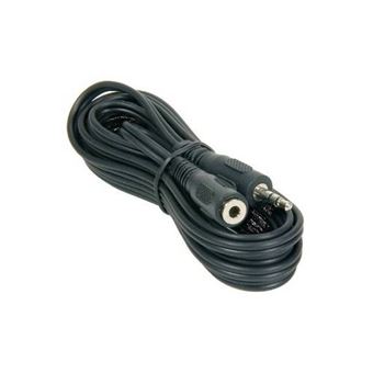 Cable alargador de 1 m, Jack 3,5 mm, Negro