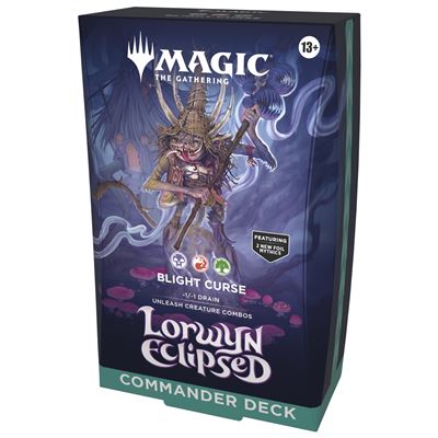 Juego de mesa magic: the gathering lorwyn eclipsed commander deck blight curse